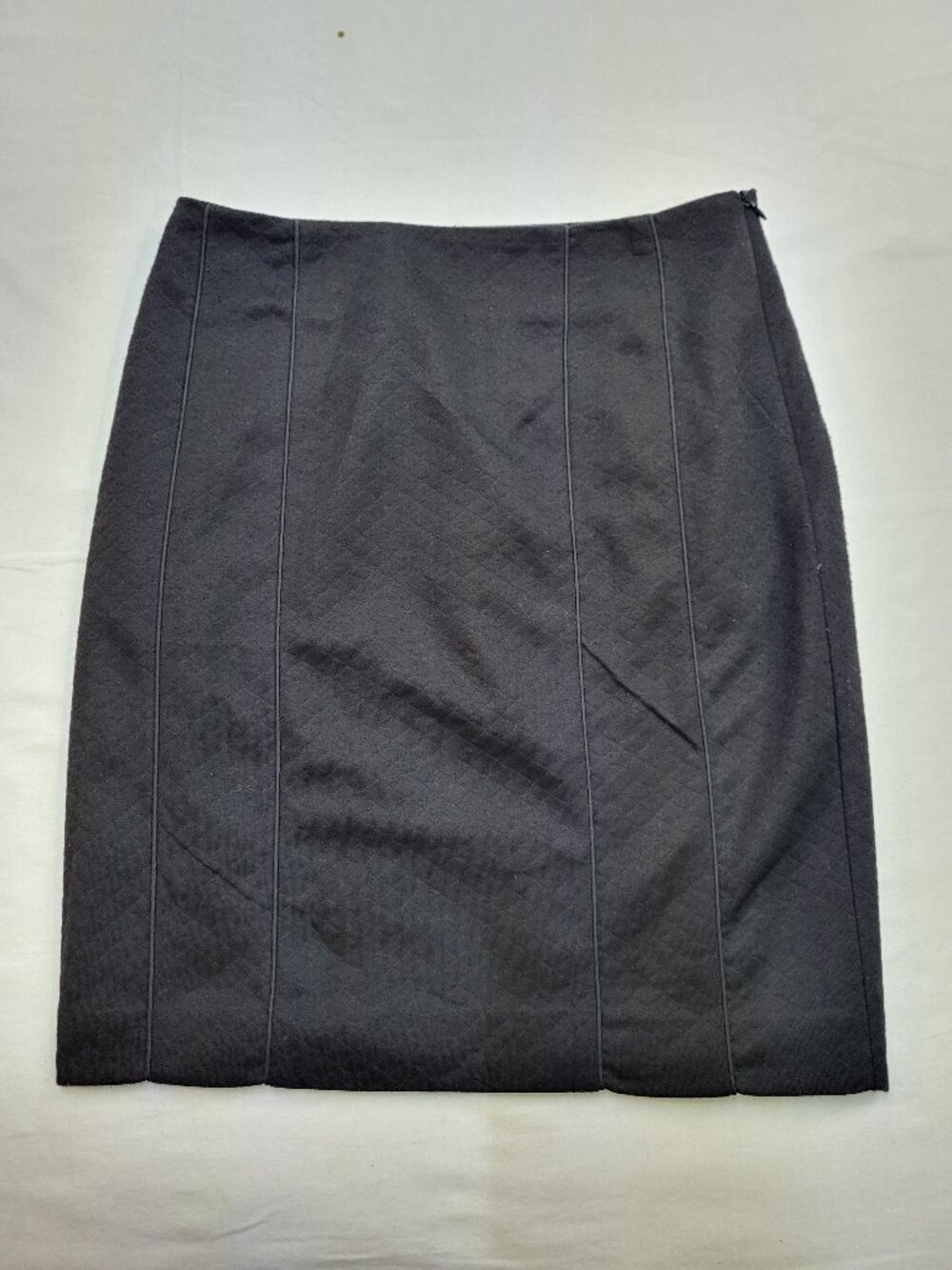 Mario Serrani Black Pencil Skirt Size 6 Seamed Minimalist Career Office Wear
